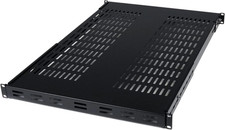1U Adjustable Vented Server Rack Mount Shelf - 175Lbs - 19.5 to 38In Adjustable picture