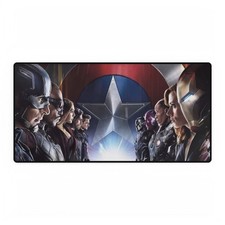 Captain America Team Vs Iron Man Team Shield Background Mouse Pad Desk Mats picture