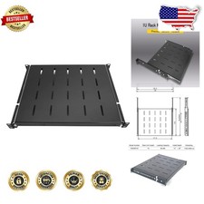 Heavy Duty 1U Sliding Rack Shelf 19