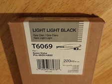 11-2021 GENUINE EPSON T6069 LIGHT LIGHT BLACK 220ml K3 INK STYLUS PRO 4800 4880 picture