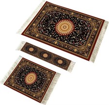 Oriental Rug Style Mouse Pad, W/ Free Matching Mini Carpet Coaster And Bookmark picture