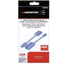 Monster Just Hook It Up USB C To 4K HDMI Display Adapter picture