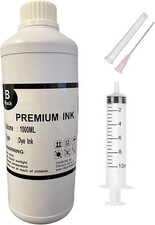 Liter-1000ml Black Bulk Refill Ink for all HP, Epson, Brother, Canon Printers picture