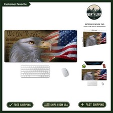 Bald Eagle & American Flag XXL Desk Mat - Non-Slip, Smooth Surface for All Mice picture