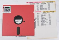Vintage Fuji Computer Floppy Disk - Rare (Atari, DOS 3.0, B/Graph, 1988) picture