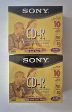 (2) Sony High Speed CD-R 10 Pack 700 MB 80-min 1x-32x Speed - NEW SEALED picture