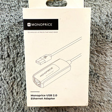 Monoprice USB 2.0 to RJ-45 Female Ethernet Adapter Portable White picture