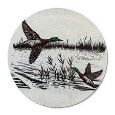 Lightweight Round Art Mouse Pad with Non-Slip Rubber Base, 220mm x 220mm x 3mm picture