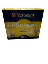 Verbatim 4x DVD+RW Rewritable Discs 4.7GB 120min 10 Pack 94839 SERL Media picture
