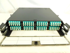 FCE2U Opticom Rack Mount Enclosure with 8 FCXO-24-10Y Fiber Cassettes 50/125 OM3 picture