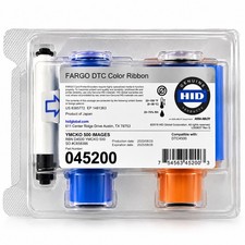 FARGO 45200 YMCKO 500 PRINT HID COLOUR RIBBON FOR DTC4500e DTC4500 CARD PRINTER picture