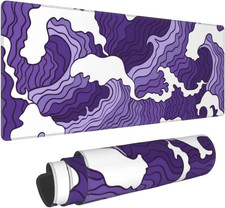 Japanese Purple Wave Large Mouse Pad XL Extended Gaming Mouse Pad Mat picture