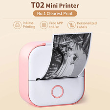 Phomemo T02 Mini Thermal Printer Wireless Bluetooth Inkless Sticker Label Maker picture