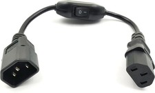 Duttek Power Cord with Switch, PC Power Cord Inline Switch IEC 320 Mains Power C picture