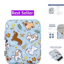 6-7 Inch Universal Padded Sleeve for eReader, Blue+Dog picture
