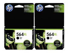 GENUINE NEW HP 564XL (CN684WN) Black Ink Cartridge 2-Pack picture