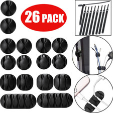 26PCS Cable Reel Organizer Clip Charger Desktop Wire Clamp Power Cord Management picture