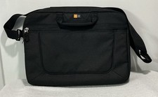 CASE LOGIC Laptop Computer Messenger Bag VNAI-215 15.6” Black Padded Zippers picture