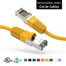 10 Pack of 100Ft CAT5E Shielded (FTP) Ethernet Network Booted Cable 15-200 Feet picture