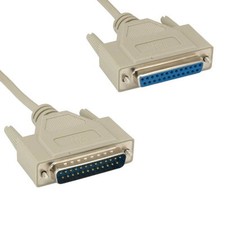 Lot 10 6Ft DB25 Null Modem Serial Cable 28AWG RS232 Crossover 25Pin Printer Data picture