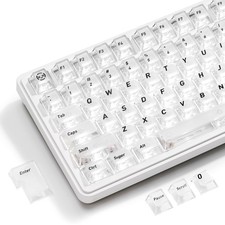 HITIME XVX White Clear Keycaps,Transparent Keycaps 60 75 100 picture