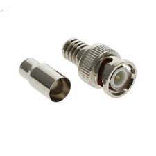 5 Pack of RG59 BNC Male Crimp-on Connector 2pc (Connector + Ferrule) picture