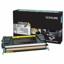 GENUINE SEALED LEXMARK C748H1YG YELLOW TONER C748 -- OPEN BOX SEALED BAG picture