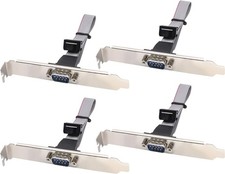4 PCS DB9 RS232 Serial Port Bracket to 10 Pin Header Ribbon Cable 12 Inch picture