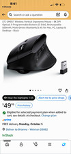 LTC GM051 Vertical Ergonomic Wireless Mouse Bluetooth/RF 8000 DPI 9 Btn Black picture