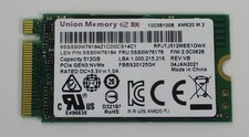 Union Memory SSS0W76184 512GB SSD M.2 2242 NVMe PCIe Gen 3 picture