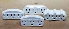 4X Grounded 3 Outlet Triple AC Wall Plug Power Splitter 3-Way Electric Adapter picture