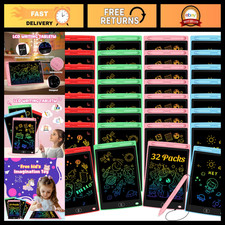 32 Pack LCD Writing Tablets - Erasable Doodle Boards 8.5