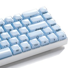 XVX Blue Keycaps, Crystal Jelly Keyboard Keycaps OEM Profile Side Printed Key... picture