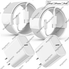 2Pcs 20W USB-C Fast Charger PD Power Adapter Cable For iPhone 14 13 12 11 8 7 XR picture
