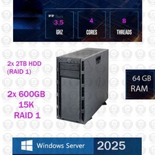 Dell PowerEdge T430 Tower Server Quad Core Xeon E5 48GB 4TB Window Server 2025 picture