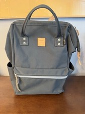 Himawari Canvas & Leather Backpack/Laptop bag. Padded. Used Once  picture