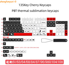 Death Note Keycaps Full Set 135 Keys PBT for Cherry MX Mechanical Keyboard Gift picture