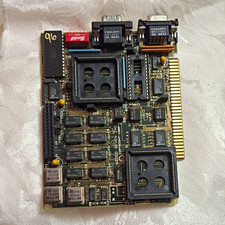 Vintage ISA Interface Card Expansion PCB w/ Dual DB9 Connectors picture