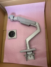 Humanscale M8.1 Adjustable Single Monitor Arm Desk Mount Gray Used picture