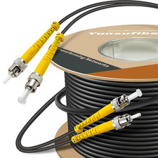 1000Ft / 300M Armored Od-5Mm OS2 ST to ST Single Mode Fiber Cable, ST-ST Fiber O picture