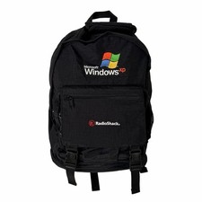 Microsoft Windows XP Computer Laptop Backpack Retro RARE Embroidered OS PC picture