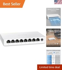 Versatile 8-Port 2.5Gb Network Switch - Ideal for Home Office & Entertainment picture