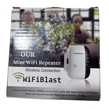 WiFiBlast Mini WiFi Repeater 300Mbps 2.4GHz Range Extender Open Box New picture