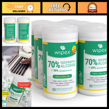 70% Isopropyl Alcohol Tech Wipes - Lint-Free Electronics Cleaning, 80 Count (6 P picture