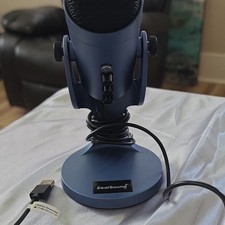 ZealSound Blue USB Wired Desktop Microphone w/ Stand, Mute Switch & Gain picture