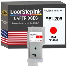 DoorStepInk Compatible Ink Cartridges For Canon PFI-206 Red 300ml-USA picture