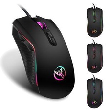 HXSJ A869 3200DPI 7 Buttons 7 Colors LED Wired Optical USB  Gaming Mouse picture