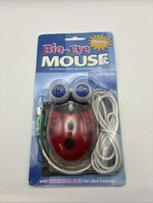 Big- Eye Mouse 2002 Vintage Ladybug Moving Eyes That Click Rare NIP picture