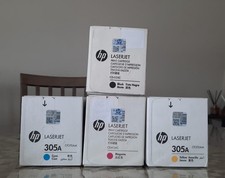 HP 305X Black High Yield, 305A Cyan/Magenta/Yellow Standard Yield Toner Set picture