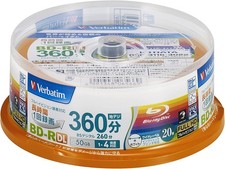 Verbatim BD-R DL 50GB 20 Pack 1-4x Printable Blu-ray Disc VBR260YP20SV1 picture